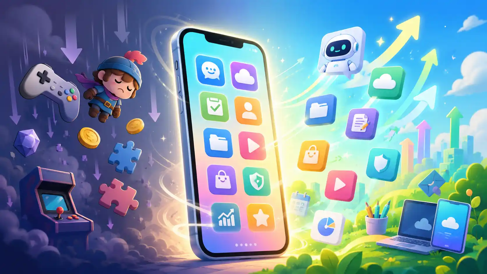 Mobile Gaming Is Shrinking in 2026. So Why Is the App Economy Still Growing?